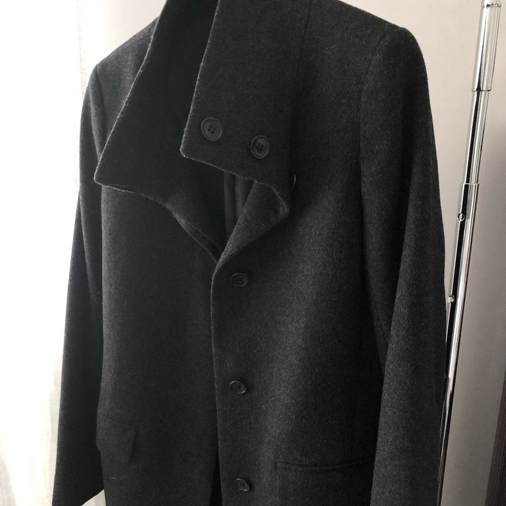 •Uniqlo• Charcoal Grey Wool Coat